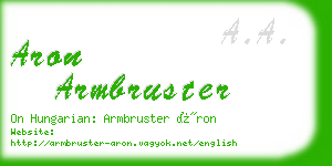 aron armbruster business card